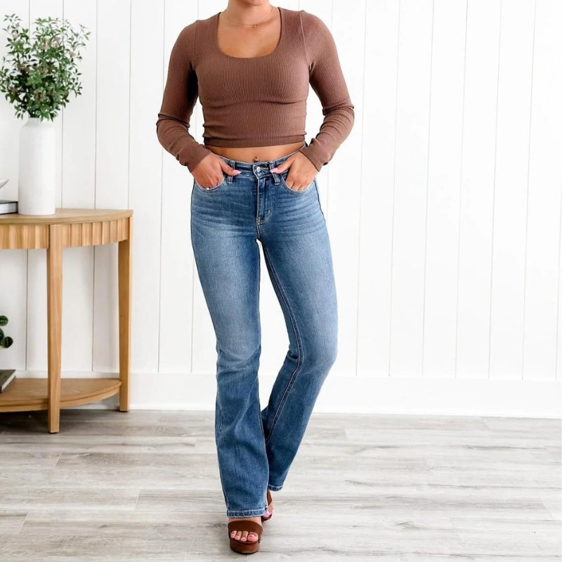 Meetdex bootcut superstretch highwaist Jeans | 1+1 Gratis